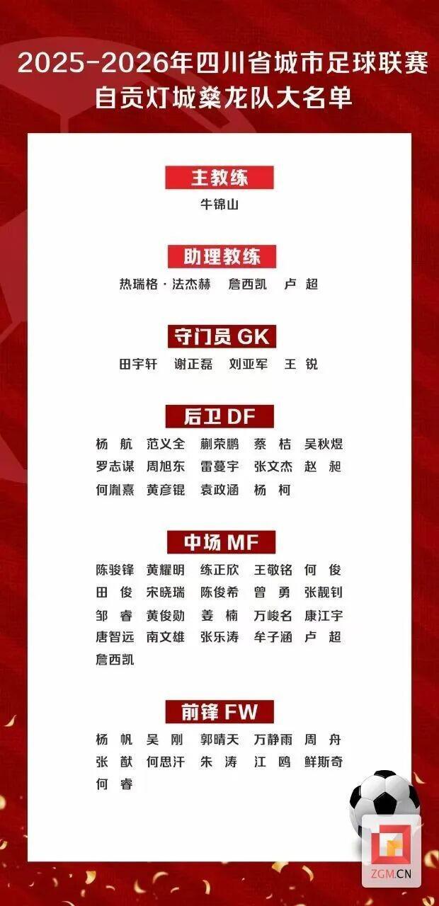 华体会体育品牌-川超自贡队公布50人大名单：取名灯城燊龙，球员来自各行各业